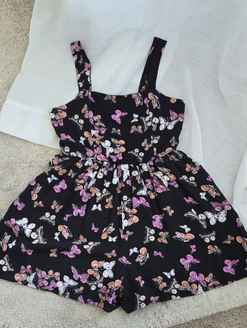 Target Art Class Butterfly Print Girls' Skort W/ Purple/Orange Accents, NWOT